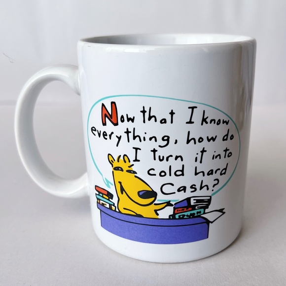 Vintage 90s Hallmark Shoebox Mug Dog Graduation Cup - Picture 1 of 4